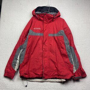VTG Columbia Shell Jacket Mens L Titanium Omni Tech Interchange Waterproof Read